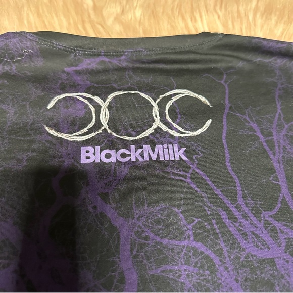 Blackmilk Purple Graphic Long Sleeve Shirt oversized - Picture 6 of 8